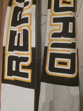 adidas Black, White & Gold Graphic Knit Scarf